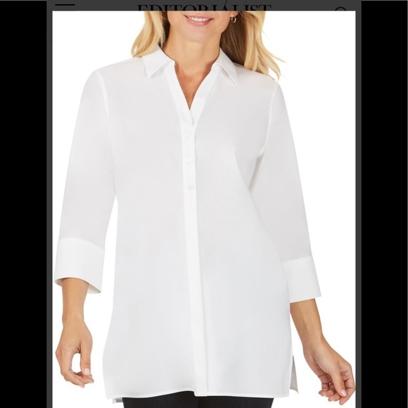 Pamela Button-Up Non Iron Tunic Shirt xx. - Picture 4 of 16